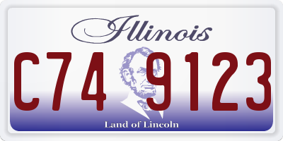 IL license plate C749123
