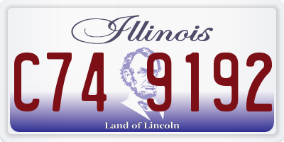 IL license plate C749192