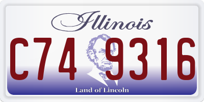 IL license plate C749316