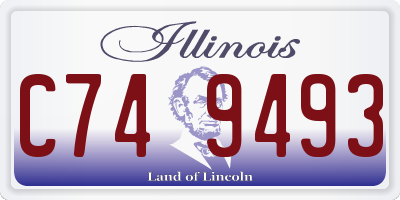 IL license plate C749493
