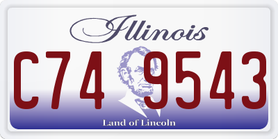 IL license plate C749543