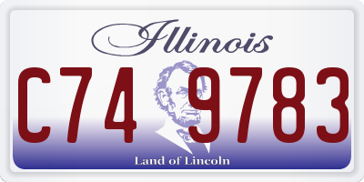 IL license plate C749783