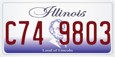 IL license plate C749803