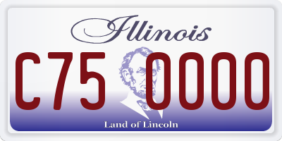 IL license plate C750000