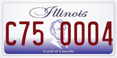 IL license plate C750004