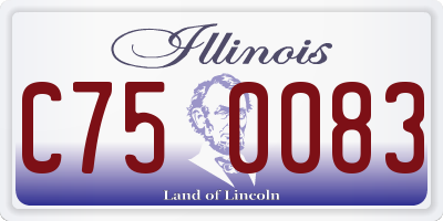 IL license plate C750083