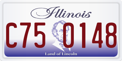 IL license plate C750148