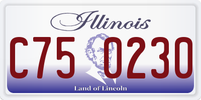 IL license plate C750230