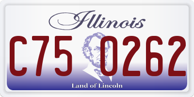IL license plate C750262