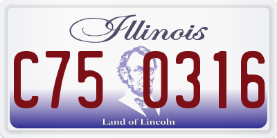 IL license plate C750316