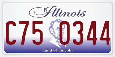 IL license plate C750344