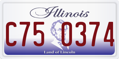 IL license plate C750374