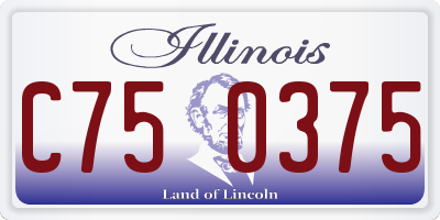 IL license plate C750375