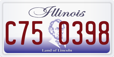 IL license plate C750398