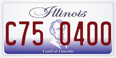 IL license plate C750400