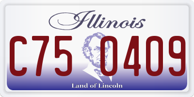 IL license plate C750409