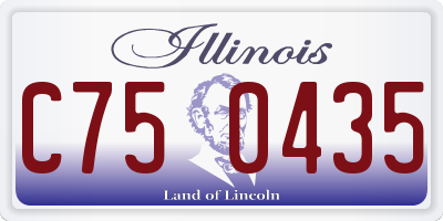 IL license plate C750435