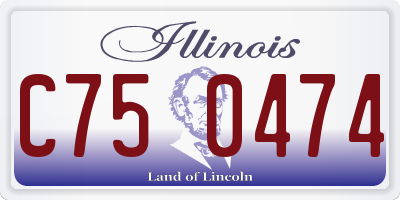 IL license plate C750474