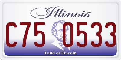 IL license plate C750533