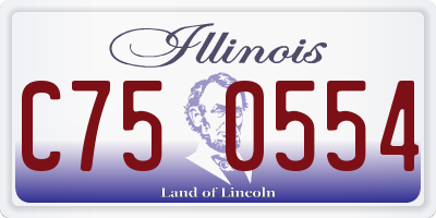 IL license plate C750554