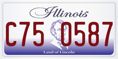 IL license plate C750587