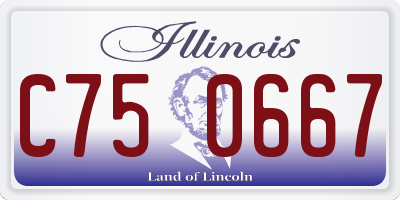 IL license plate C750667