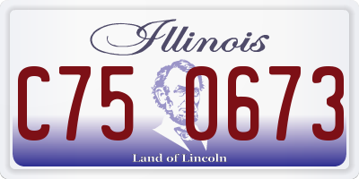 IL license plate C750673