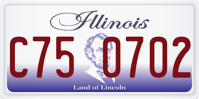 IL license plate C750702