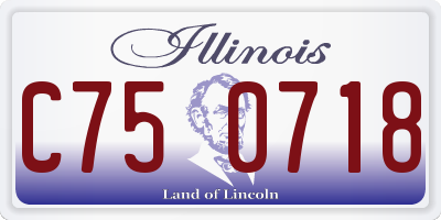 IL license plate C750718