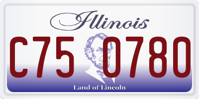 IL license plate C750780