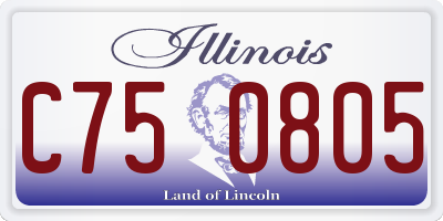 IL license plate C750805