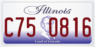 IL license plate C750816