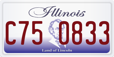 IL license plate C750833