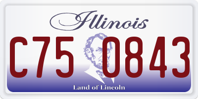 IL license plate C750843
