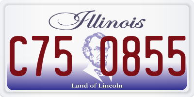 IL license plate C750855