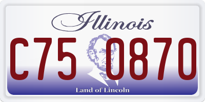 IL license plate C750870