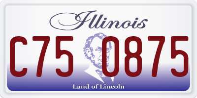 IL license plate C750875