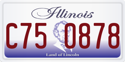 IL license plate C750878