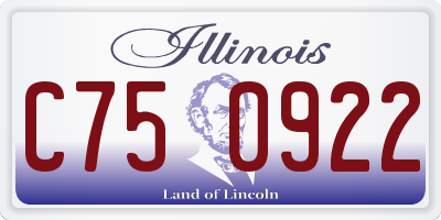 IL license plate C750922