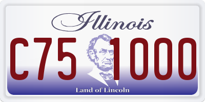 IL license plate C751000