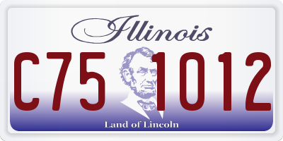 IL license plate C751012