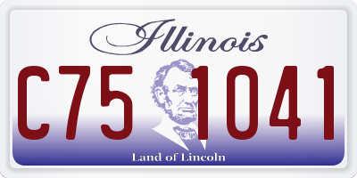 IL license plate C751041