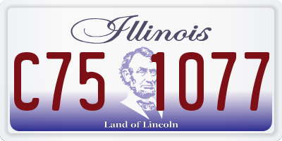 IL license plate C751077