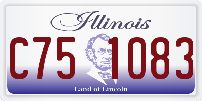 IL license plate C751083