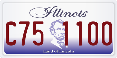 IL license plate C751100