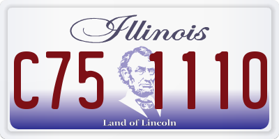 IL license plate C751110