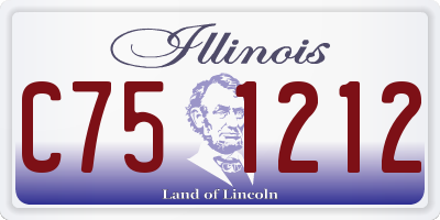 IL license plate C751212