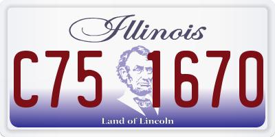 IL license plate C751670