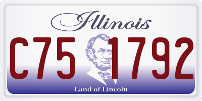 IL license plate C751792