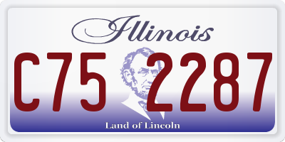 IL license plate C752287